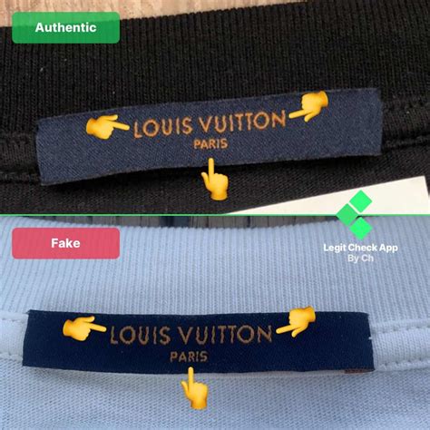 louis vuitton logo real vs fake|louis vuitton shirt tags.